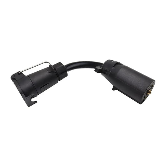 1Pc 7-pin European Socket to 7-pin US Plug Trailer Adapter Connector 7 Blade RV to 7 Way Pin Adapter Trailer Light Converter