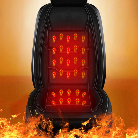 1Pc 12V/24V Car Heated Seat Cushion Universal Fast Heating Pad Seat Covers Multi-level Temperature Control for Cars SUV Truck RV
