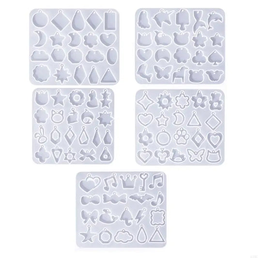 R3MC Flexible Silicone Earring Moulds Creative Ear Pendant Silicone Molds Epoxy Resin Mould Geometric Earrings Making Mold