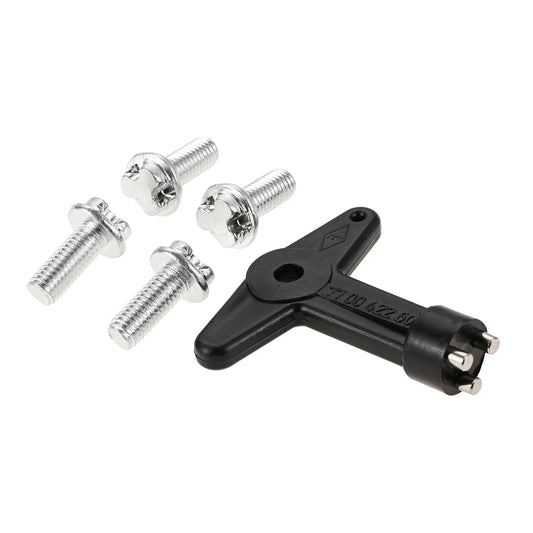 1 Set Alloy Wheel Centre Cap Screw Bolt with Key 7700422600 for Renault Clio MK2 MK3 1998-2012 Megane Scenic MK1 MK2 1995-2009