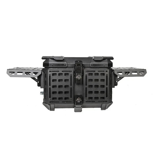 45L Motorcycle Aluminum Tail Box Waterproof Rear Luggage Storage Tool Case Lock Trunk Helmet Box Universal For Most Motorcycles