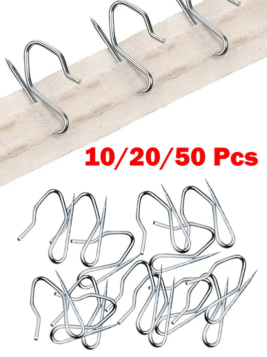 10/20/50pcs Urtain Hook Metal Pin S Hook Curtain Hook Shower Curtain Hanging Hook Home Curtain Hardware Accessories