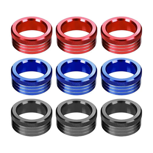 3Pcs/set Car Air Condition Switch Knob Cover Audio Knob Ring Trim for Subaru BRZ Toyota 86 GT86 2013-2020 Blue/Red/Black