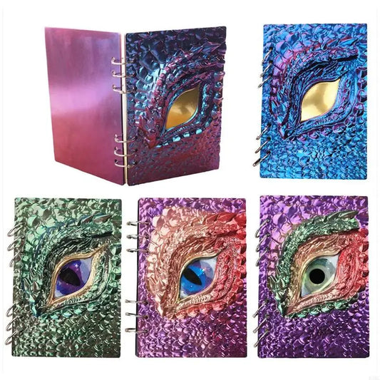 R3MC Dragon Eye Notebook Cover Epoxy Resin Casting Mold DIY Silicone Book for Shell Mirror Leather for Case Mould Rings Refil