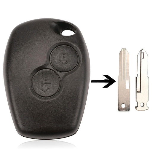 2 Buttons Remote Car Key Shell Case No Blade for Renault Kangoo 2 Modus 2004 Clio 3 2006 - 2010 Twingo 2007 - 2009 Replacement
