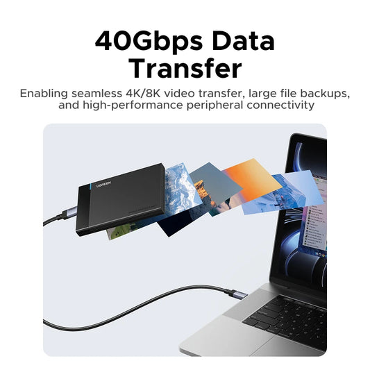 UGREEN Full Function USB C Cable USB4 40Gbps PD3.1 240W Fast Charging Cable 8K60Hz for Monitor Laptop MacBook iPhone 17 Samsung