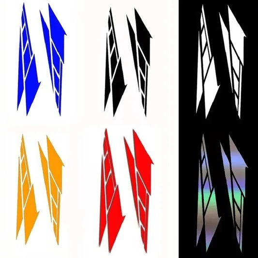 1 Pair Motorcycle Reflective Stickers Decorative Scooter Tail Box Decals Anti Scratch Motorbike Stickers Waterproof Car Decal