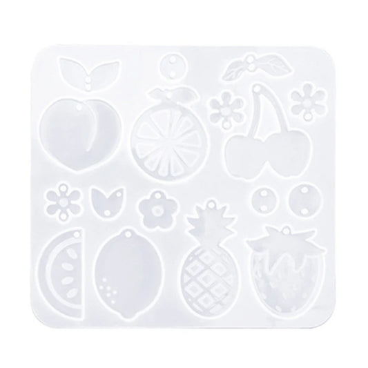 R3MC Fruit Animal Series Earring Mold DIY Epoxy Resin Keychain Silicone Mold Christmas Pendant Mold Home Decoration Mold