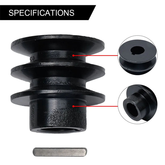 Double V Belt Pulley 20mm Bore Groove Pulley A Belt For Honda 168F 170F GX110 For GX120 For GX200 7HP Engine