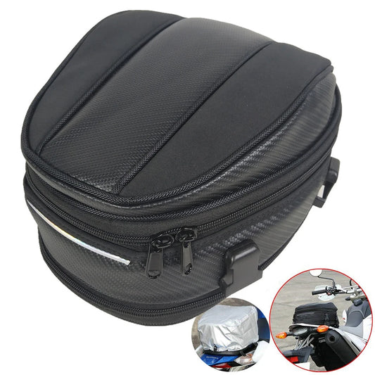 Motorbike Tail Travel Rider Luggage Rear Back Seat Bag Waterproof Oxford Cloth Motorcycle Tail Bag Large Capacity Saddle Bag
