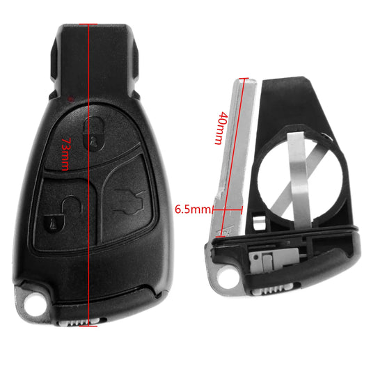 Yetaha 3 Buttons Replacement Shell Remote Key Fob Case Insert Key Tablets For Mercedes Benz C B E S CL CLS CLK ML SLK Car-covers