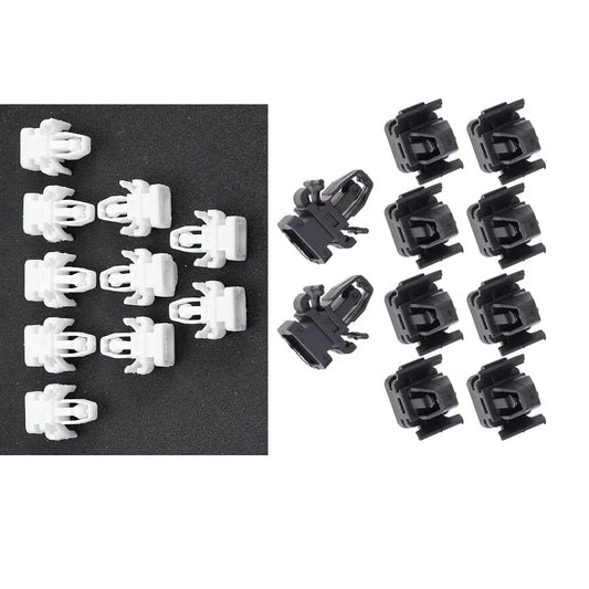 10Pcs Car Front Column A-pillar Buckle Interior Panel Retainer Clip for Honda Fit Jazz Vezel Accord CRV Civic URV Black/White
