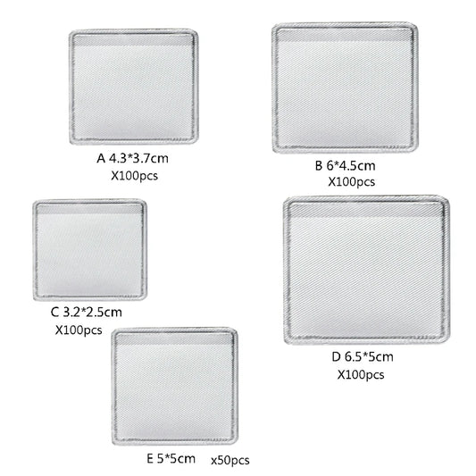 100x Self-Adhesive Necklace Chain Pockets Plastic Label Holders Clear Pocket Sleeves for Hold Loose Chain Jewelry Supply