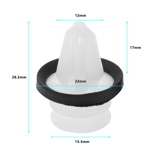 20Pcs Car Door Trim Panel Clips W713297-S300 With Sealer Ring For Ford White Plastic Retainers Car Accessories