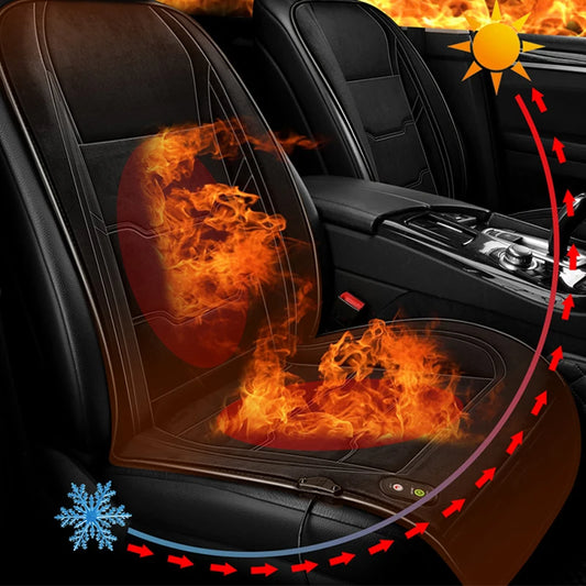 1Pc 12V/24V Car Heated Seat Cushion Universal Fast Heating Pad Seat Covers Multi-level Temperature Control for Cars SUV Truck RV