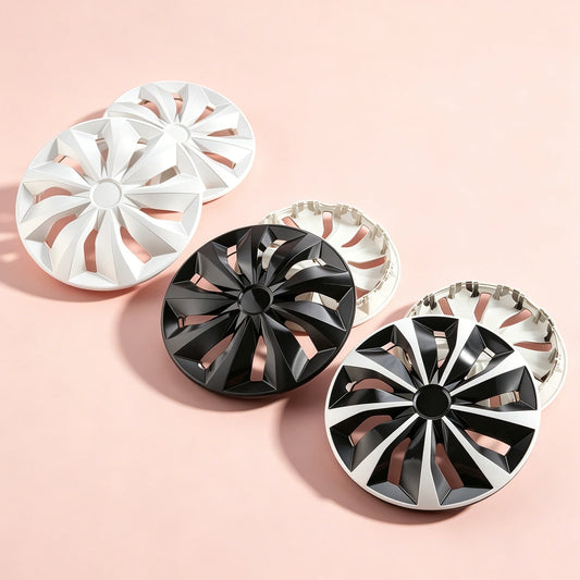 4Pcs PP Plastic Hubcap Wheel Cover Universal for 13 Inch Iron Steel Wheels Decorative Car Hubcap Replacement for Car Suv Truck